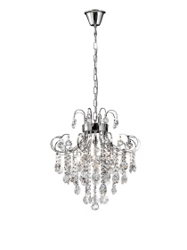 Rosina Polished Chrome Crystal Ceiling Lights Diyas Contemporary Chandeliers